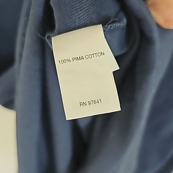 J. Jill Navy Blue Perfect Pima Forward Seam Sleeveless Tank Top Size Medium - Picture 6 of 7